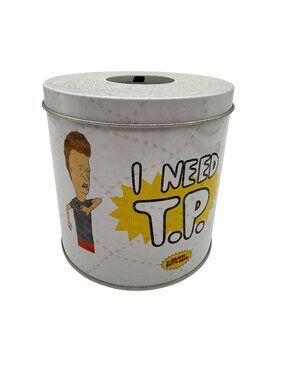 Beavis & Butt-Head Need TP Bunghole Cornholio Coin Bank Metal Tin MTV Mike Judge